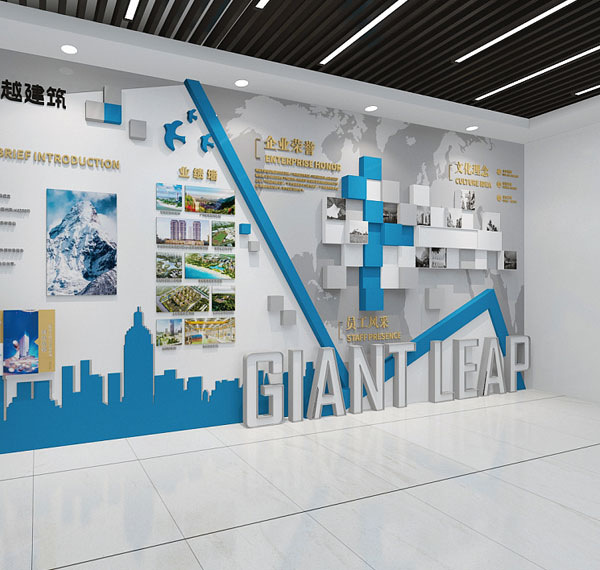 城市建筑类企业文化墙案例展示
